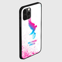 Чехол для iPhone 12 Pro Max Hollywood Undead neon gradient style, цвет: 3D-черный — фото 2