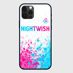 Чехол iPhone 12 Pro Max Nightwish neon gradient style: символ сверху