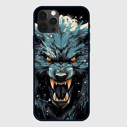 Чехол iPhone 12 Pro Max Fantasy blue wolf