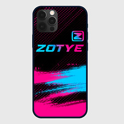 Чехол для iPhone 12 Pro Max Zotye - neon gradient: символ сверху, цвет: 3D-черный