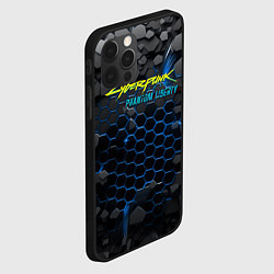 Чехол для iPhone 12 Pro Max Cyberpunk 2077 phantom liberty blue, цвет: 3D-черный — фото 2