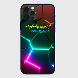 Чехол iPhone 12 Pro Max Cyberpunk 2077 phantom liberty logo neon