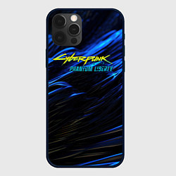 Чехол iPhone 12 Pro Max Black blue cyberpunk phantom liberty