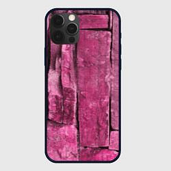 Чехол для iPhone 12 Pro Max Violet stones, цвет: 3D-черный