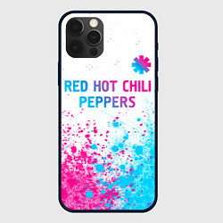 Чехол iPhone 12 Pro Max Red Hot Chili Peppers neon gradient style: символ