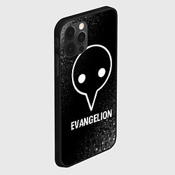 Чехол для iPhone 12 Pro Max Evangelion glitch на темном фоне, цвет: 3D-черный — фото 2