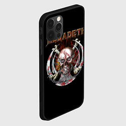 Чехол для iPhone 12 Pro Max Megadeth - боевой череп, цвет: 3D-черный — фото 2