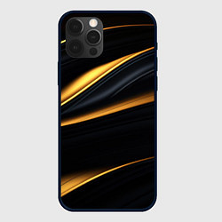 Чехол iPhone 12 Pro Max Black gold texture