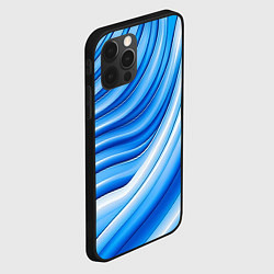 Чехол для iPhone 12 Pro Max Волнистая полосатая текстура от нейросети, цвет: 3D-черный — фото 2