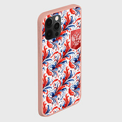 Чехол для iPhone 12 Pro Max Красный герб России, цвет: 3D-светло-розовый — фото 2