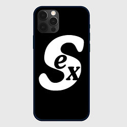 Чехол для iPhone 12 Pro Max SEX надпись, цвет: 3D-черный