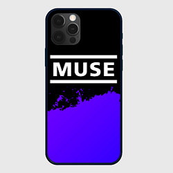 Чехол для iPhone 12 Pro Max Muse purple grunge, цвет: 3D-черный