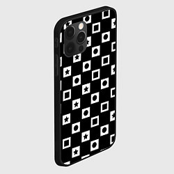 Чехол для iPhone 12 Pro Max Геометрические узоры, цвет: 3D-черный — фото 2