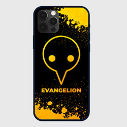 Чехол iPhone 12 Pro Max Evangelion - gold gradient