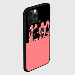 Чехол для iPhone 12 Pro Max BLACK PINK на черно-розовом, цвет: 3D-черный — фото 2