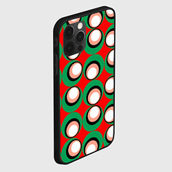 Чехол для iPhone 12 Pro Max Орнамент из контрастных кругов, цвет: 3D-черный — фото 2
