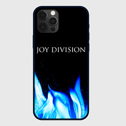 Чехол для iPhone 12 Pro Max Joy Division blue fire, цвет: 3D-черный