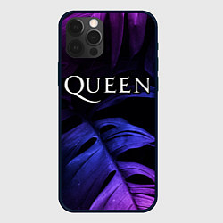 Чехол для iPhone 12 Pro Max Queen neon monstera, цвет: 3D-черный