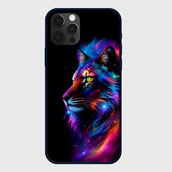 Чехол для iPhone 12 Pro Max Лев в космосе и звезды, цвет: 3D-черный