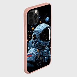 Чехол для iPhone 12 Pro Max Русский космонавт, цвет: 3D-светло-розовый — фото 2
