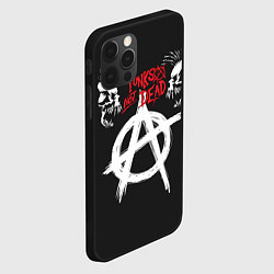 Чехол для iPhone 12 Pro Max Punks not dead - анархия, цвет: 3D-черный — фото 2