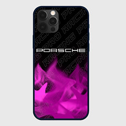 Чехол для iPhone 12 Pro Max Porsche pro racing: символ сверху, цвет: 3D-черный