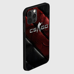 Чехол для iPhone 12 Pro Max CS GO dark red texture, цвет: 3D-черный — фото 2