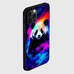 Чехол для iPhone 12 Pro Max Панда и краски, цвет: 3D-черный — фото 2