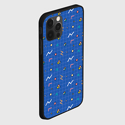 Чехол для iPhone 12 Pro Max Figures on blue, цвет: 3D-черный — фото 2