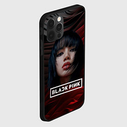 Чехол для iPhone 12 Pro Max Blackpink red and black, цвет: 3D-черный — фото 2