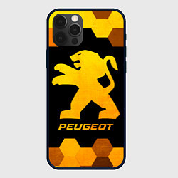 Чехол iPhone 12 Pro Max Peugeot - gold gradient