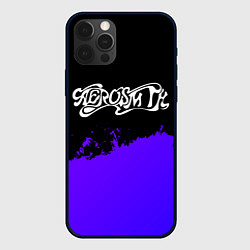 Чехол для iPhone 12 Pro Max Aerosmith purple grunge, цвет: 3D-черный