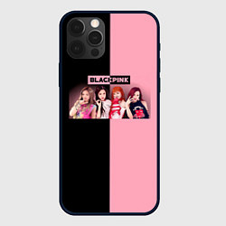 Чехол iPhone 12 Pro Max Черно-розовый градиент Black Pink