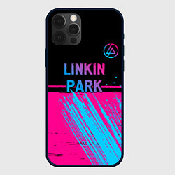 Чехол iPhone 12 Pro Max Linkin Park - neon gradient: символ сверху