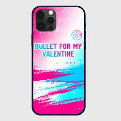 Чехол iPhone 12 Pro Max Bullet For My Valentine neon gradient style: симво