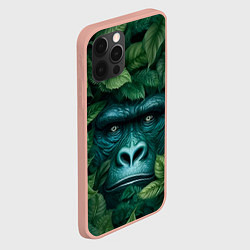 Чехол для iPhone 12 Pro Max Горилла в кустах джунгли, цвет: 3D-светло-розовый — фото 2