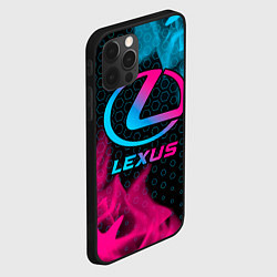 Чехол для iPhone 12 Pro Max Lexus - neon gradient, цвет: 3D-черный — фото 2