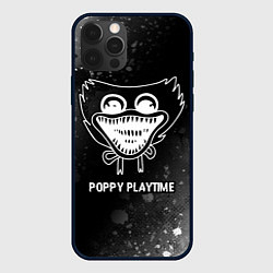 Чехол для iPhone 12 Pro Max Poppy Playtime glitch на темном фоне, цвет: 3D-черный