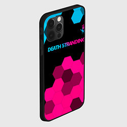 Чехол для iPhone 12 Pro Max Death Stranding - neon gradient: символ сверху, цвет: 3D-черный — фото 2