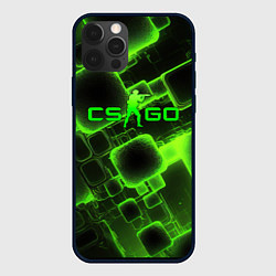 Чехол для iPhone 12 Pro Max CS GO зеленые кислотные плиты, цвет: 3D-черный