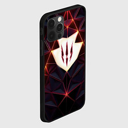 Чехол для iPhone 12 Pro Max The Witcher Logo Triangle, цвет: 3D-черный — фото 2