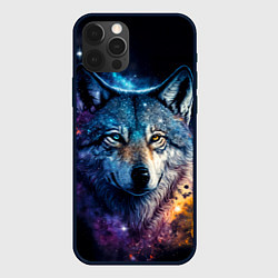 Чехол для iPhone 12 Pro Max Космический звездный волк, цвет: 3D-черный