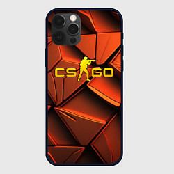Чехол для iPhone 12 Pro Max CSGO orange logo, цвет: 3D-черный