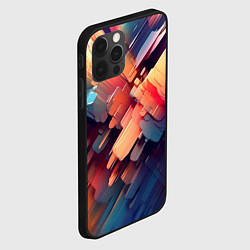 Чехол для iPhone 12 Pro Max Цветная абстракция каменных сланцев, цвет: 3D-черный — фото 2