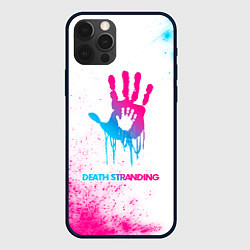 Чехол iPhone 12 Pro Max Death Stranding neon gradient style