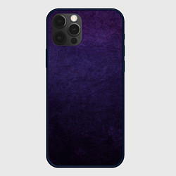 Чехол для iPhone 12 Pro Max Фиолетово-черный градиент, цвет: 3D-черный