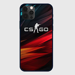 Чехол iPhone 12 Pro Max CS GO dark abstract logo