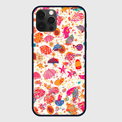 Чехол для iPhone 12 Pro Max Морской пляж, цвет: 3D-черный