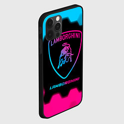 Чехол для iPhone 12 Pro Max Lamborghini - neon gradient, цвет: 3D-черный — фото 2