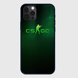 Чехол iPhone 12 Pro Max CSGO green logo